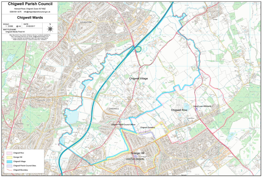 Map of Chigwell Parish